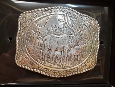 Antiqued Elk Buckle by Crumrine