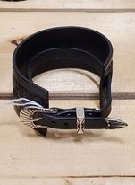 Black Leather Men's Cuff Bracelet by Austin Accents