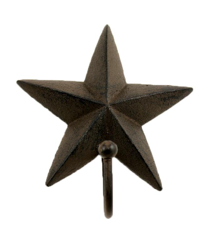 A CAST IRON STAR HOOK