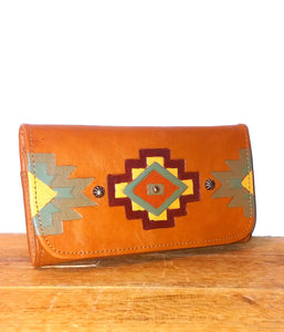 Genuine Leather Aztec Wallet by American West