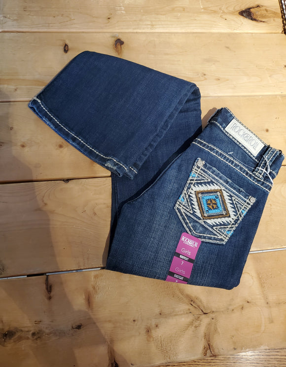 Boot Cut Girl's Jean by Rock & Roll Cowgirl