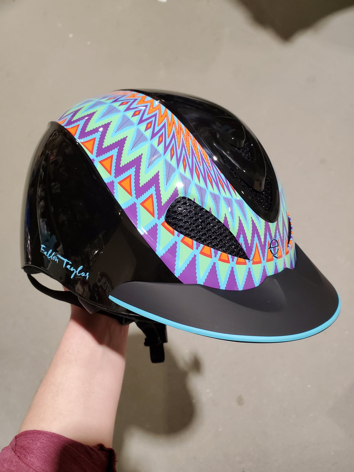 'Fallon Taylor™ Performance' Turquoise Aztec Riding Helmet by Troxel®