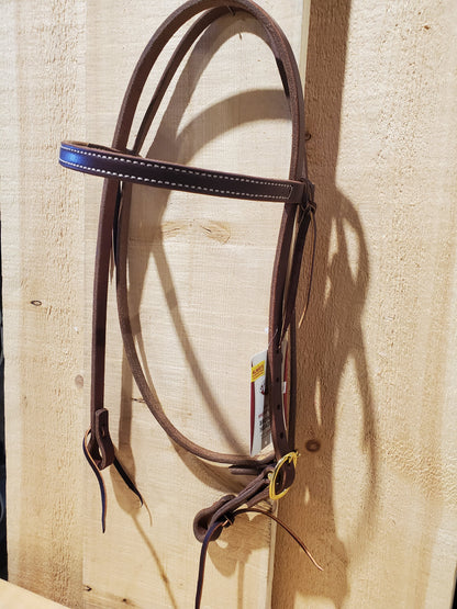 Premium Oiled Harness Leather Browband Headstall by Weaver®