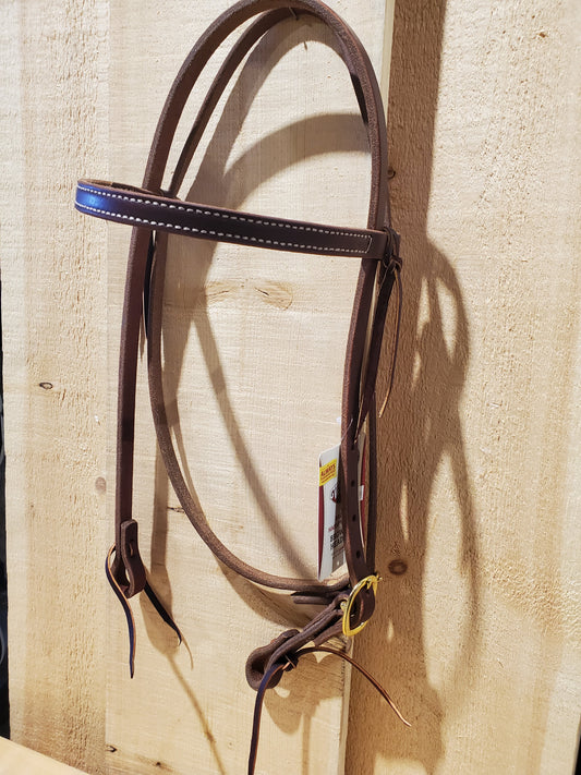 Premium Oiled Harness Leather Browband Headstall by Weaver®
