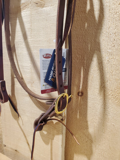 Premium Oiled Harness Leather Browband Headstall by Weaver®