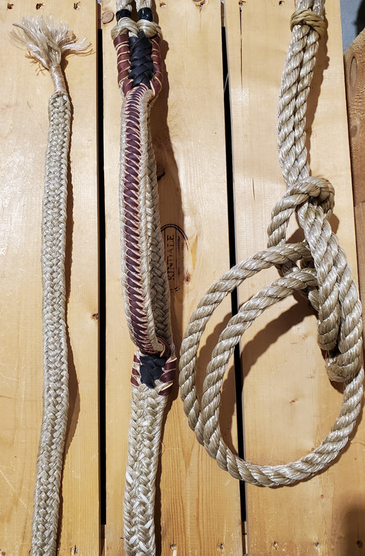 steer riding rope on a wooden surface