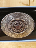 Oval Antique Sherriff's Star Belt Buckle by Nocona®