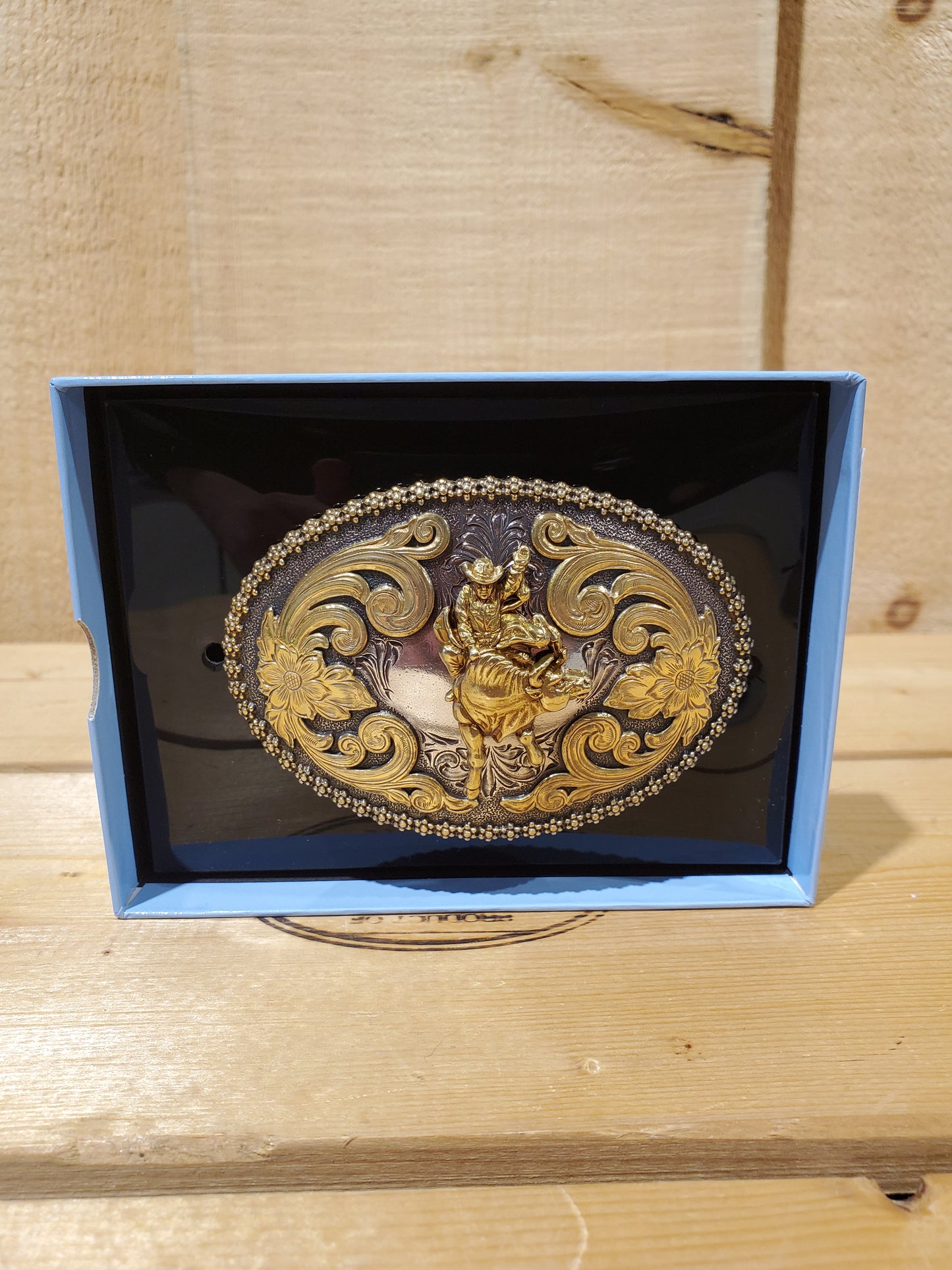 Antique 'Golden Bull Rider' Belt Buckle by Nocona®
