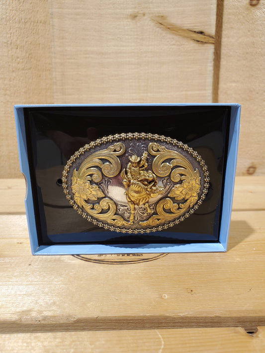 Antique 'Golden Bull Rider' Belt Buckle by Nocona®