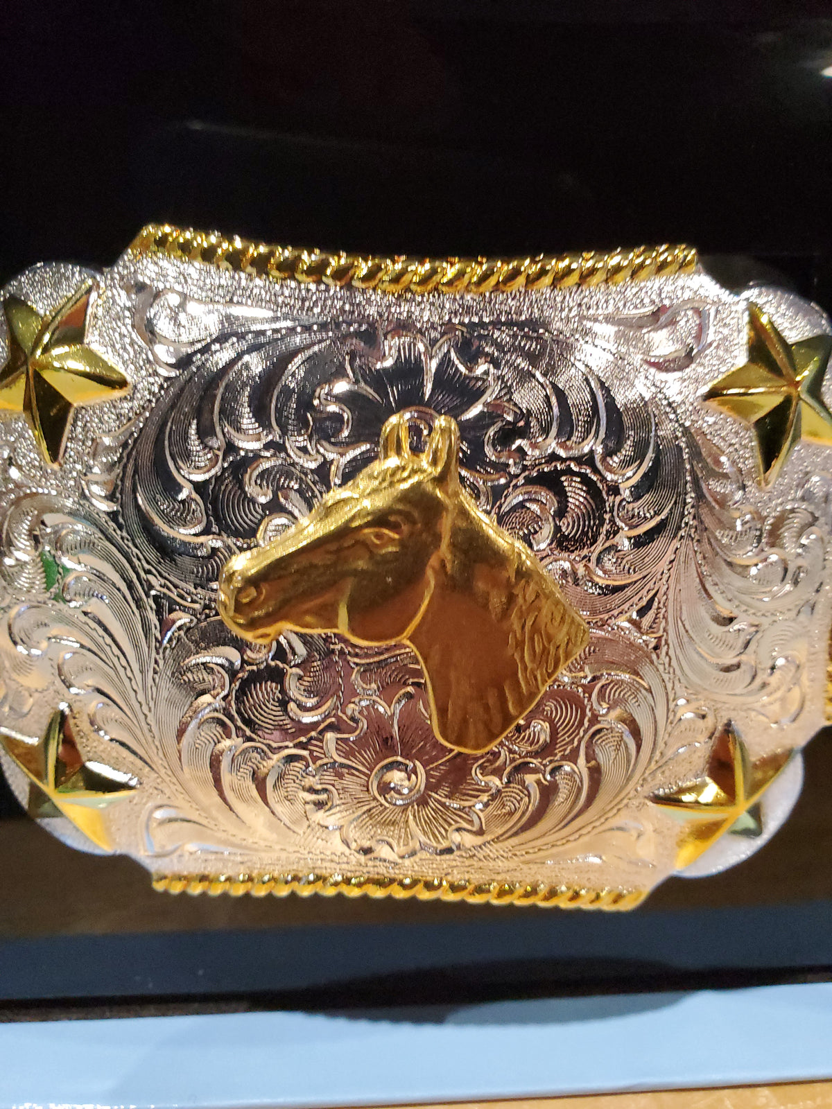 Small Stars & Horsehead Belt Buckle by Nocona®