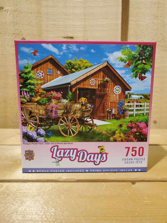 'Flying to Flower Farm' - Lazy Days™ 750 Piece Puzzle