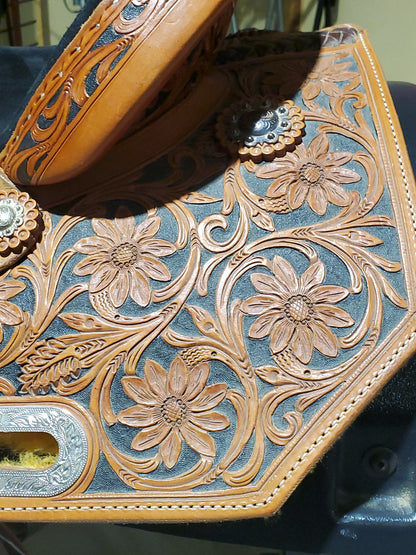 Floral Tooled Barrel Saddle by Circle Y®