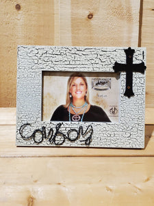 Crackle 'Cowboy' 4x6" Picture Frame by Western Moments®