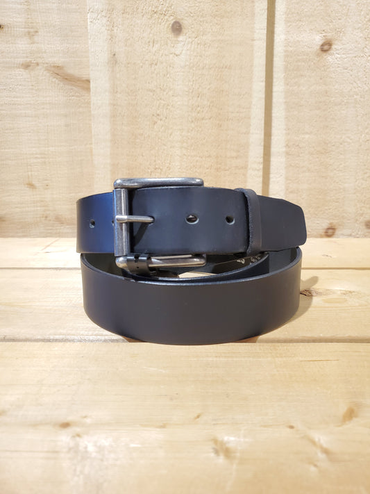 Black Leather Men's Belt