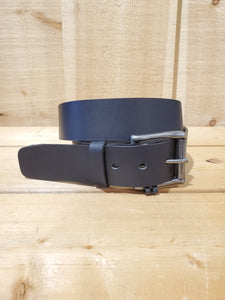 Black English Bridle Leather Men's Belt