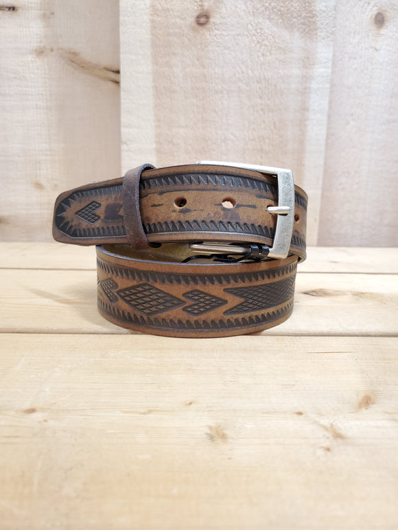 'Aztec' Leather Men's Belt