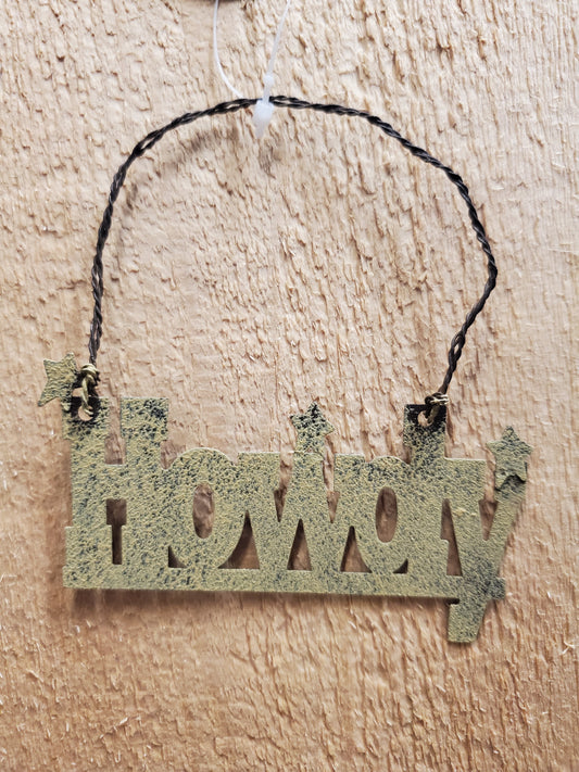 'Howdy' Tree Ornament