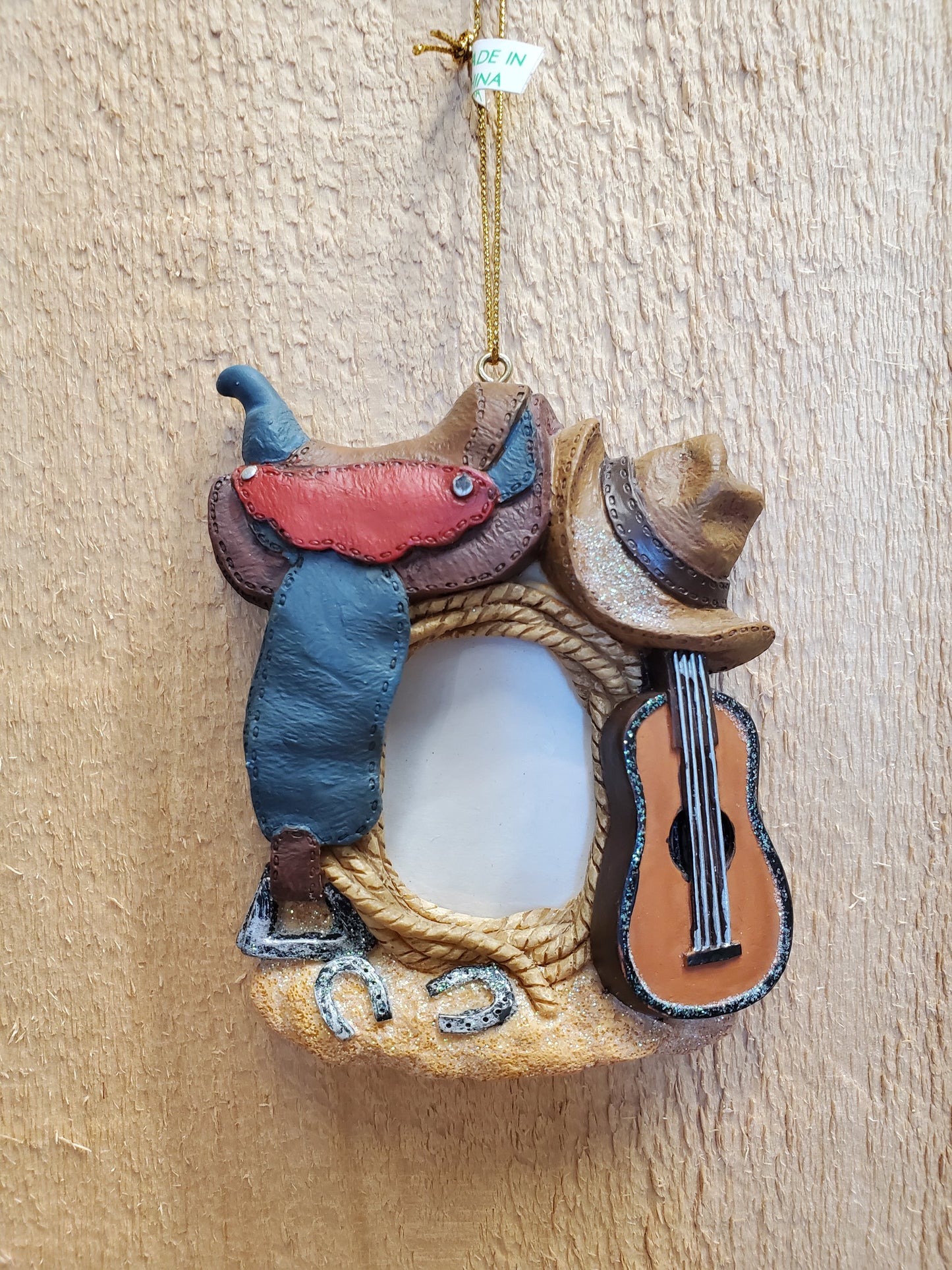 Saddle N' More Picture Frame Tree Ornament