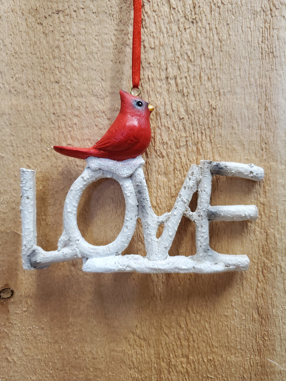'Love' Cardinal Tree Ornament