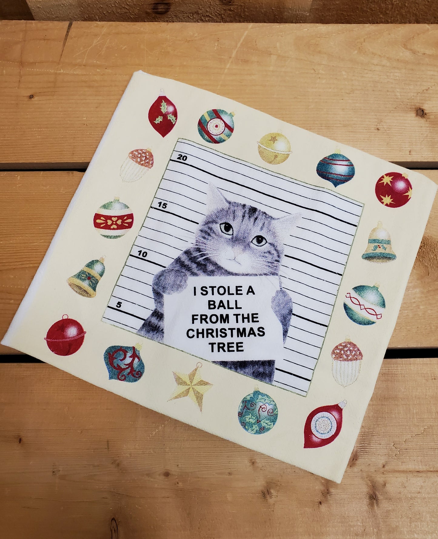 Christmas Flour Sack Kitchen Towel by Alice's Cottage®