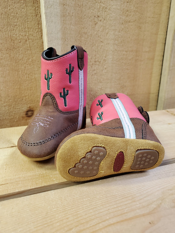 Cacti & Pink Poppets Infant Boot by Old West®