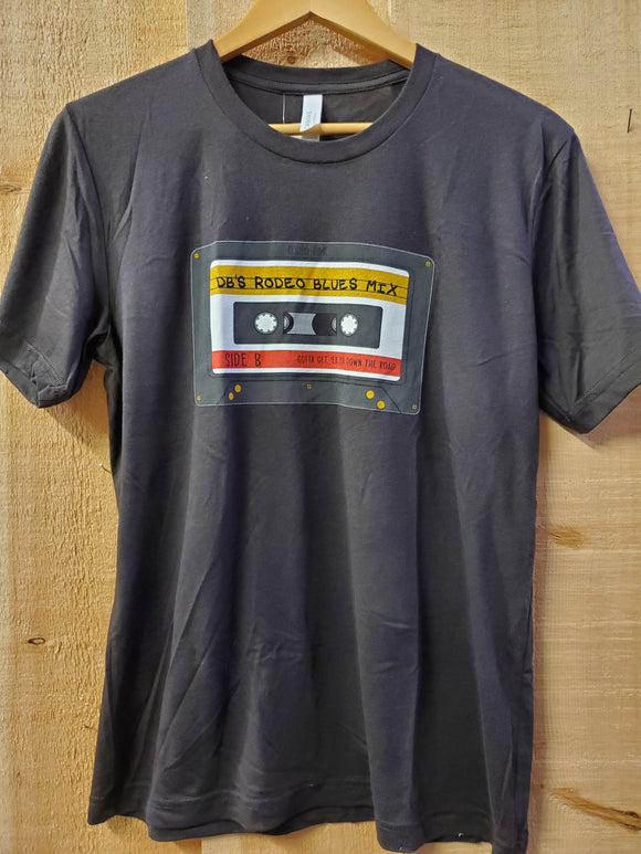 'Rodeo Blues Mix Tape' Dark Brown T-Shirt by Dale Brisby™