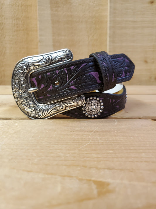 Scalloped & Bling Concho Girl's Belt by Ariat®