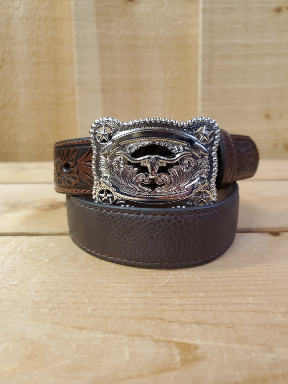 Brown 'Trophy Buckle' Youth Belt by Nocona®