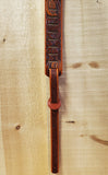 Two Tone Floral Tooled Leather Guitar Strap by 3D®