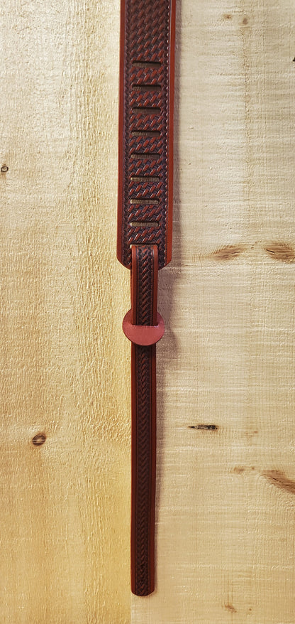 Basket Stamp Leather Guitar Strap by 3D®