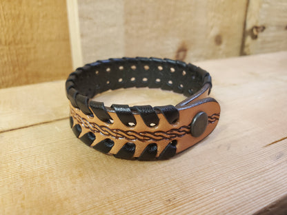 Laced Leather Bracelet by Austin Accents