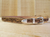 Wide Tooled Leather Hat Band by Austin Accents