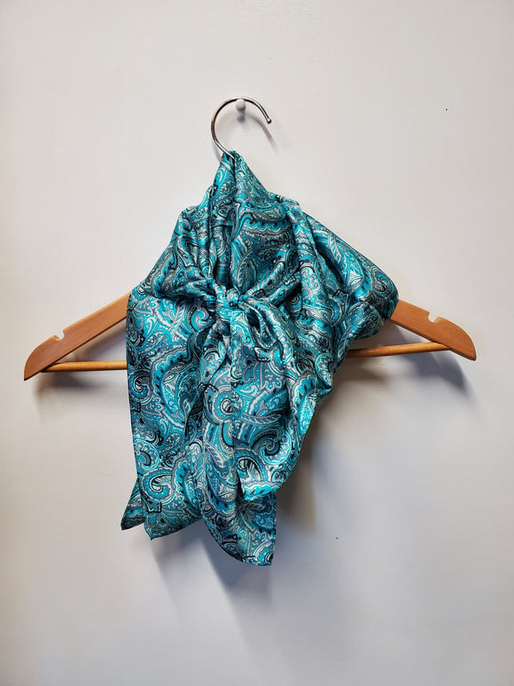 'Teal Paisley' Wild Rag by Austin Accents®