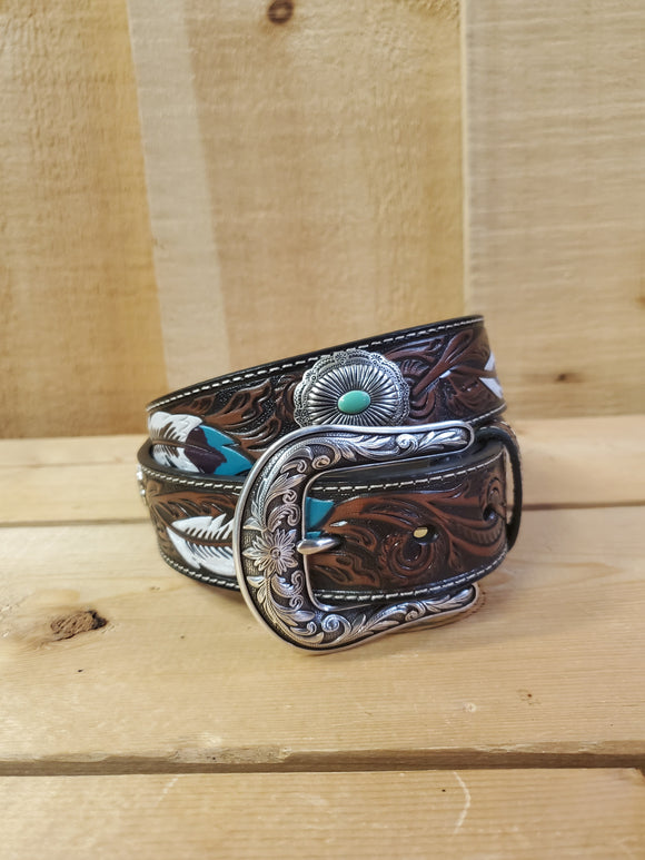 Feathers & Conchos Women's Belt by Ariat®