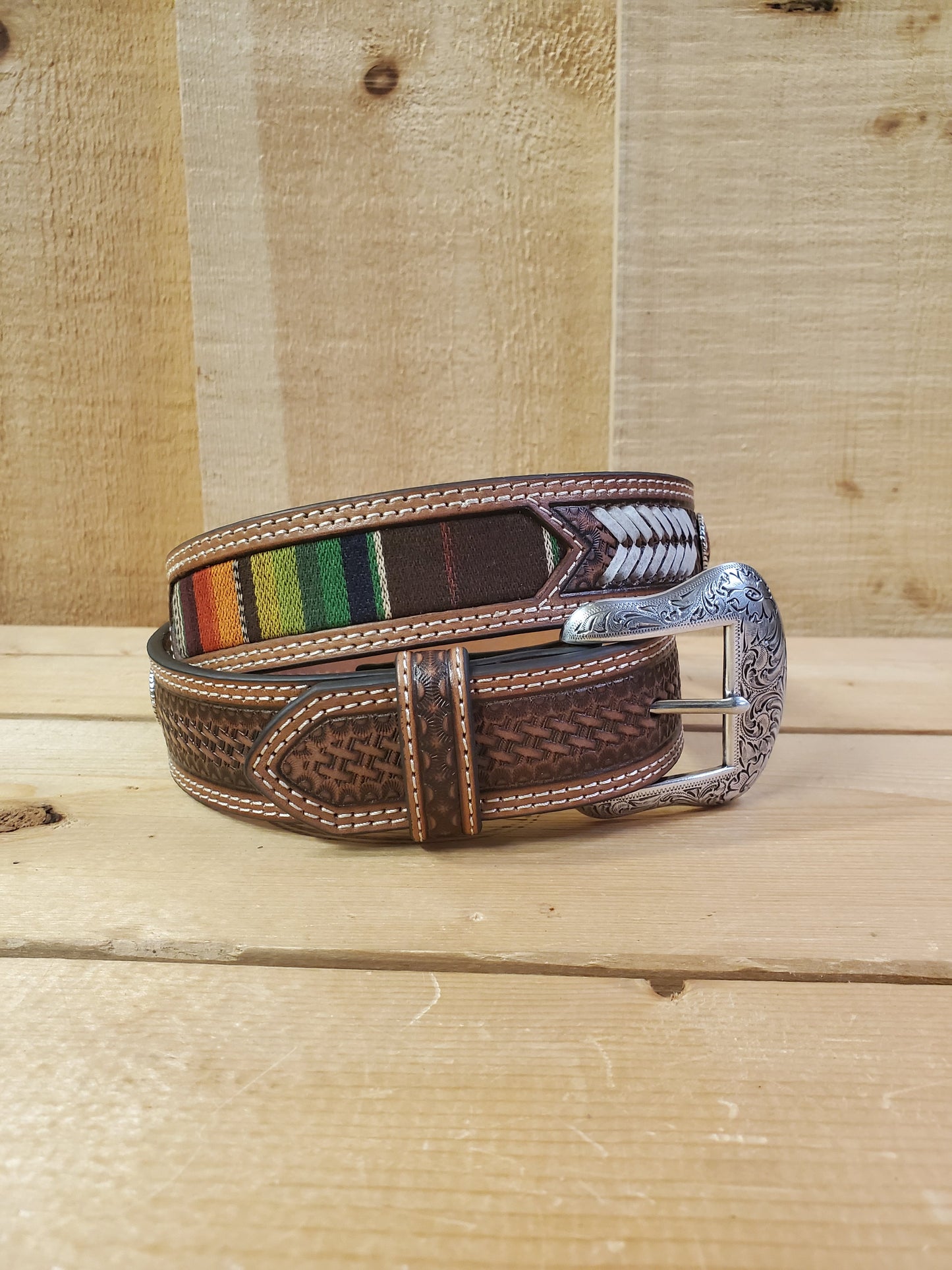 Serape & Rawhide Men's Belt by Nocona®