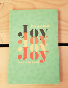 'Joy Joy Joy' Aqua Green Journal by Kerusso®