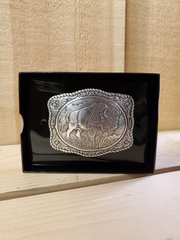 Antiqued Bison With Scrolling Buckle by Crumrine®