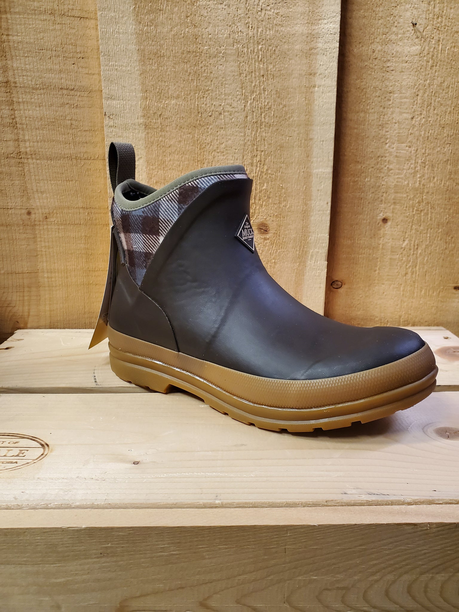 Women's Muck Original Brown & Plaid Ankle Boot by Muck Boot Co ...