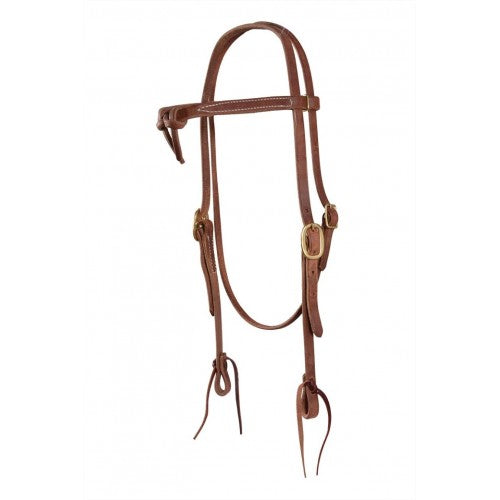 Oiled Harness Leather Futurity Headstall by Western Rawhide®