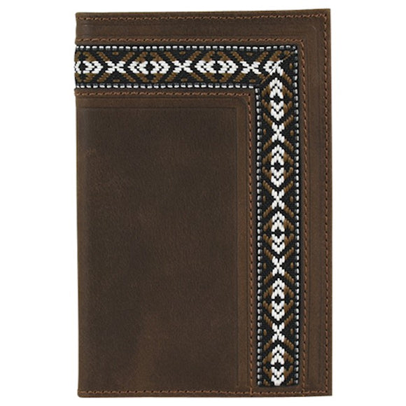 Chocolate & Southwest Print Broad Rodeo Men's Wallet by Justin®