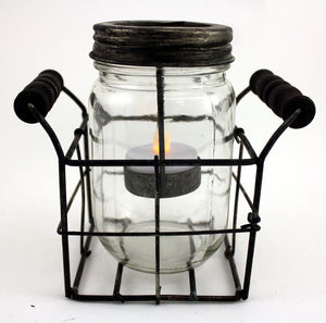 'Jar In A Basket' Candle Holder by Koppers®