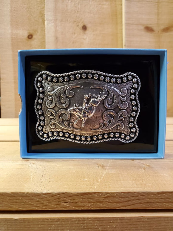 Bull Rider With Berry And Rope Edge Buckle by Nocona®