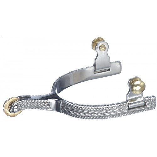 Rope Design Men's Spurs With 1/2' Band by Metalab®
