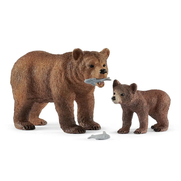 Wild Life™ Grizzly Bear Mother  & Cub Set by Schleich®