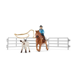 Farm World Cowgirl Roping Fun Set by Schleich Stone Creek