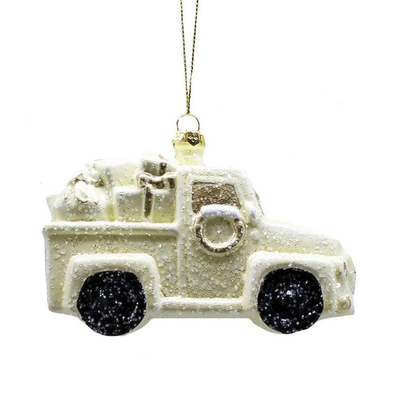 White Christmas Truck Tree Ornament by Koppers Inc.®