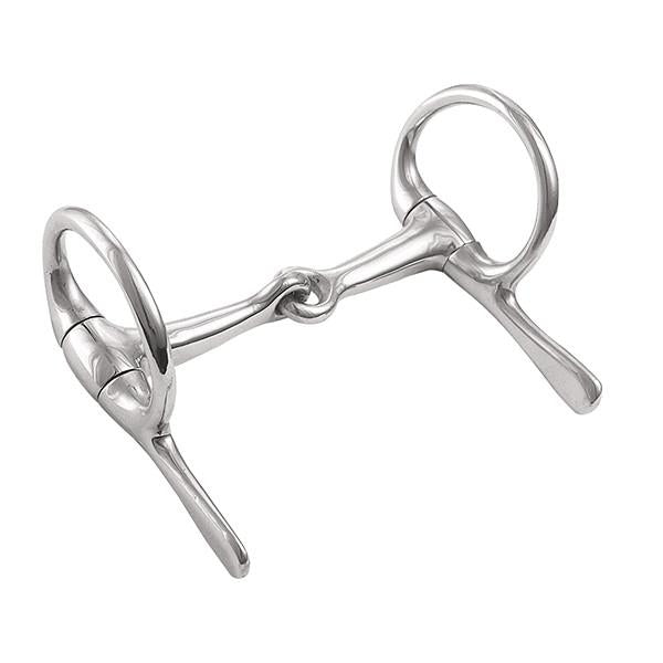 Mini horse snaffle bit on a white background