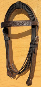 Large Pony Floral Tooled Headstall & Reins Set