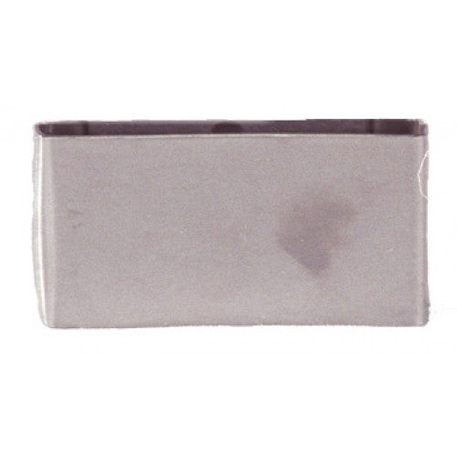 A 2 1/2 inch metal Blevin sleeve designed to fit a stirrup leather, typically used in horse tack.
