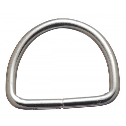 2" Nickel Plated Steel D Ring